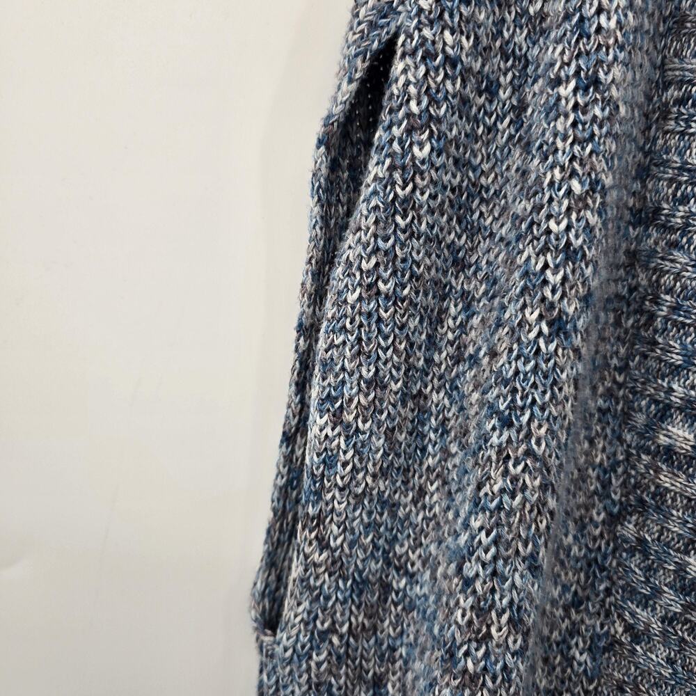 Cabi Cardigan Sweater Womens XL Blue Marled Knit Duster Open Front Cozy Warm - Picture 4 of 8